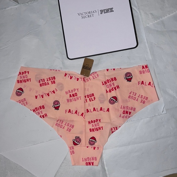 PINK NO-SHOW Christmas CHEEKSTER Panty Victoria's Secret XL - Picture 3 of 12